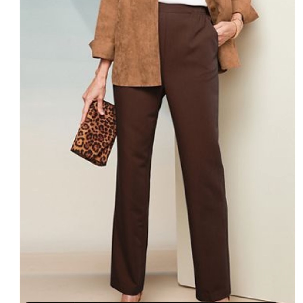 Washable Wool Straight Leg Pull-On‎ Pants